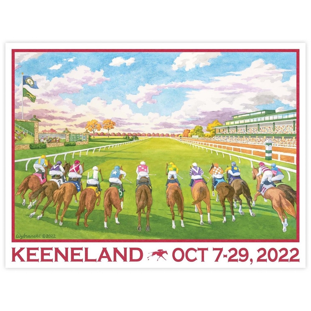 Keeneland Fall Meet 2022 Horse Racing Art Print Poster 24x18 LEE WYBRANSKI